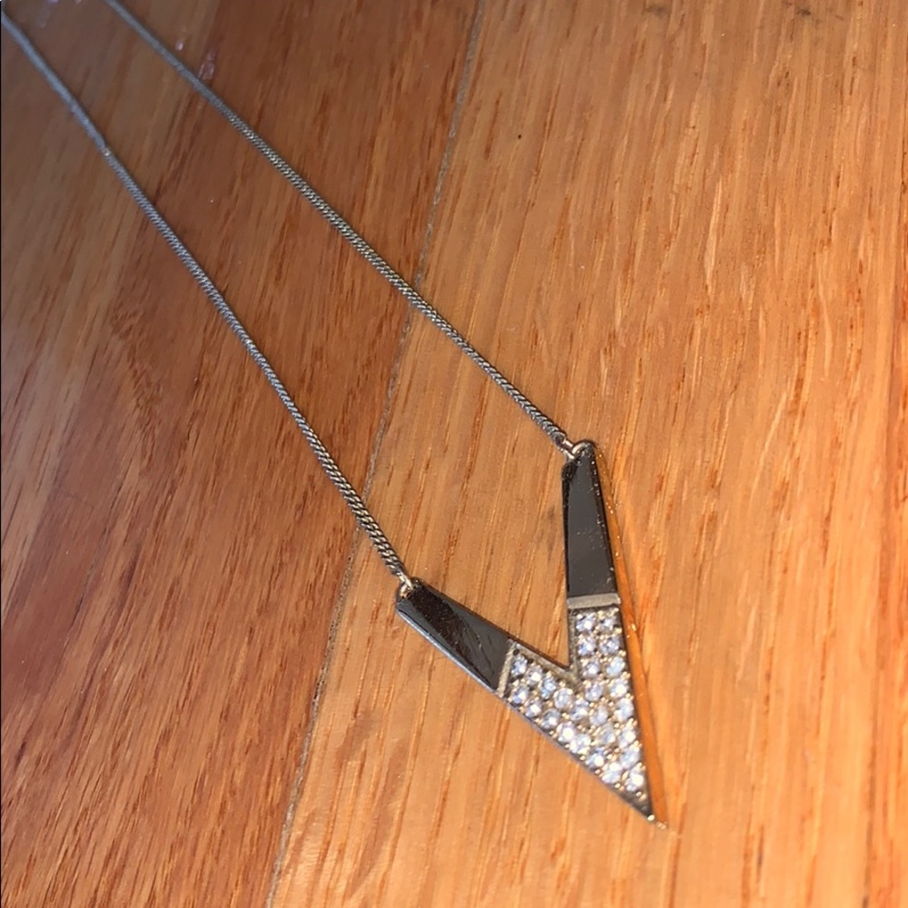 Gold V necklace